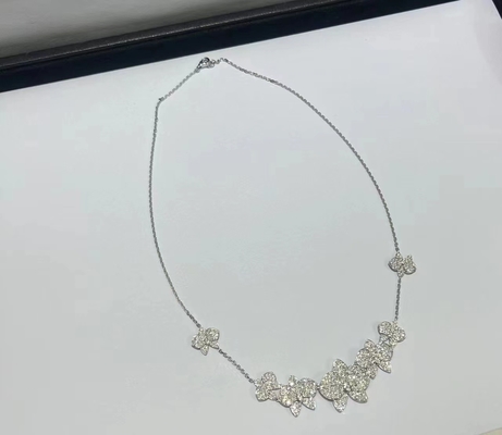 Custom 18k White Gold Diamond Necklace Caresse D' OrchidéEs Par Superclone Brand Jewelry