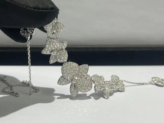 Custom 18k White Gold Diamond Necklace Caresse D' OrchidéEs Par Superclone Brand Jewelry