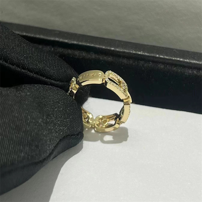 Luxury Wedding 18k Gold Diamond Ring VVS Diamond AU750 Gold Diamond Ring