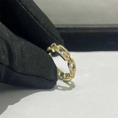 Luxury Wedding 18k Gold Diamond Ring VVS Diamond AU750 Gold Diamond Ring