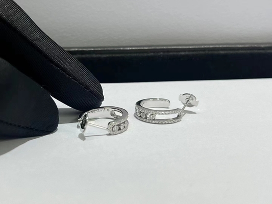 jewelry luxury fine gold diamond earrings AU750 Gold 18k gold diamond