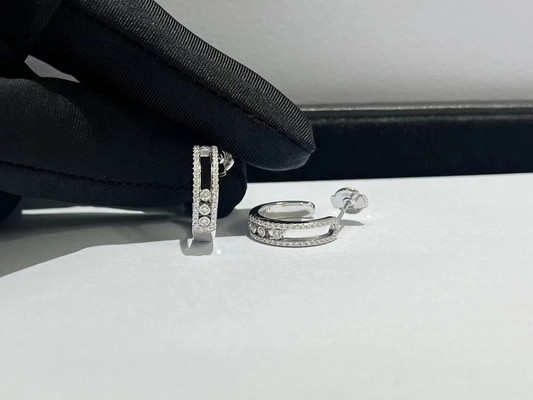 jewelry luxury fine gold diamond earrings AU750 Gold 18k gold diamond