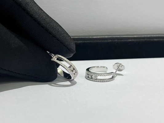 jewelry luxury fine gold diamond earrings AU750 Gold 18k gold diamond