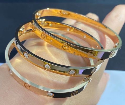 18k best quality gold jewelry Custom Jewelry Manufacturer Hk Setting Bangle