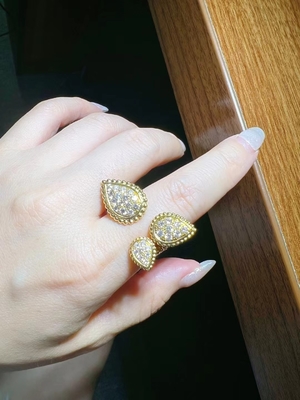 18K Gold Diamond Ring White Gold Round Diamond Jewelry Provide high-quality jewelry customization services