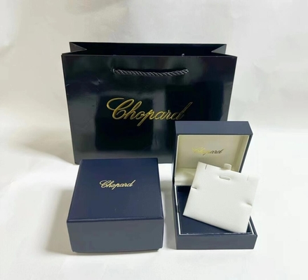 Modern Rectangle Custom Jewelry Box With Velvet Lining Secure Lock Closure / Classic White Finish
