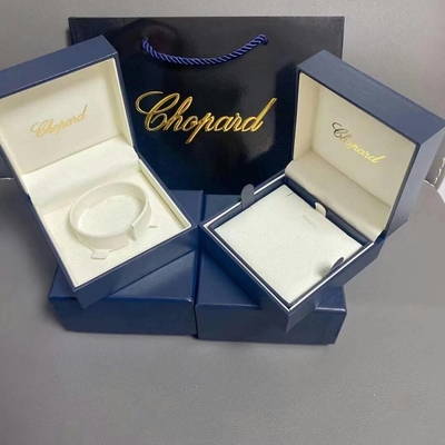 Modern Rectangle Custom Jewelry Box With Velvet Lining Secure Lock Closure / Classic White Finish