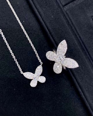 Luxury Diamond Jewelry Classic Style Prong Setting White VS2 Diamond Necklace