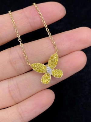 Luxury Diamond Jewelry Classic Style Prong Setting White VS2 Diamond Necklace