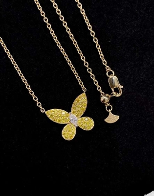 Luxury Diamond Jewelry Classic Style Prong Setting White VS2 Diamond Necklace