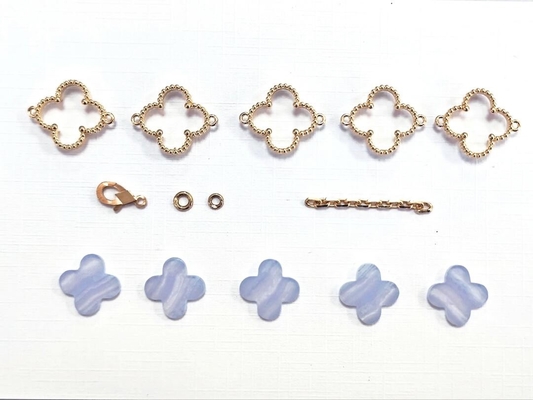 Custom Brand 5 Motifs 18K Yellow Gold Vintage  Bracelet Mountings for Stunning Jewelry