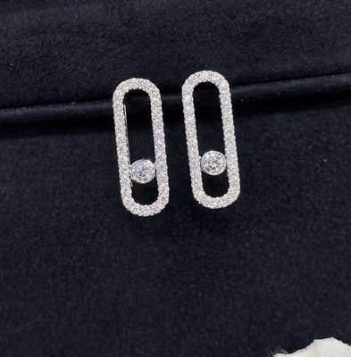 Meesika Vs1 Round Diamond Stud Earrings 18K Gold Diamond Jewelry Factory Price