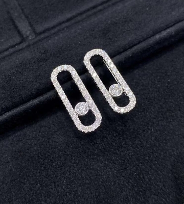 Meesika Vs1 Round Diamond Stud Earrings 18K Gold Diamond Jewelry Factory Price