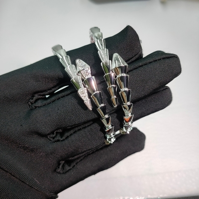 18k Gold Diamond One-Coil Serpenti Viper Bracelet Bulgari High Jewelry