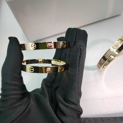 Hong Kong Gold Love Bracelet 18K Yellow Gold For Jewelry Factory Manufacturer