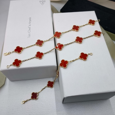 Alhambra Vca Bracelet For Customized Jewelry Piece Italian 18k Gold Jewelry Wholesale