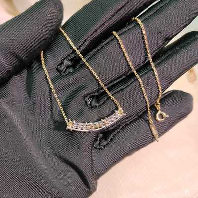 Luxury Real 18k Gold Diamonds Jewelry Modern Designs Bezel Setting