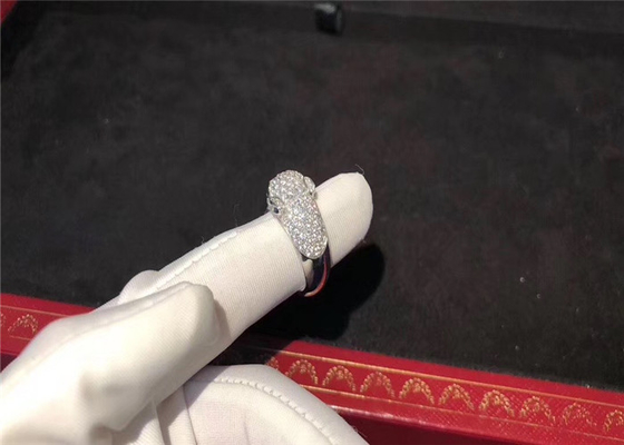Genuine 18K White Gold Panthere De Brand Ring For Enterprises Banquet / Diner Party