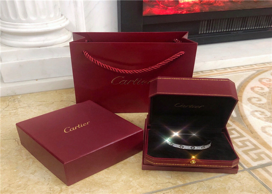 Luxury 18K Gold Diamond Jewelry , Brand Diamond Paved Love Bracelet