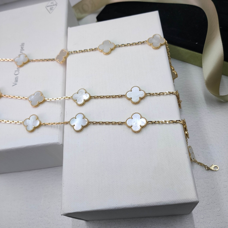 Alhambra Vca Bracelet For Customized Jewelry Piece Italian 18k Gold Jewelry Wholesale