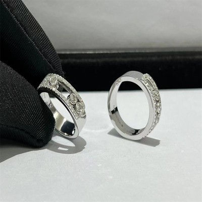 Jeux de bijoux de créateurs 18k Or Diamond Ring Blanc Or Diamond Rings Pour la fête d'anniversaire
