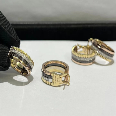 V.V.S. personnalisé Diamond High End Boucles d'oreilles d'or découpées en or Diamant bijoux