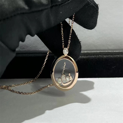 Collier en or de 18 carats pour femmes de 42 cm de long avec bijoux arabes en diamant