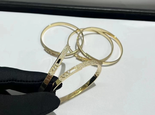 Des bijoux en diamant de luxe de marque personnalisée désir 18k diamant AU750 bracelet en or