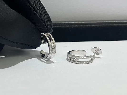 jewelry luxury fine gold diamond earrings AU750 Gold 18k gold diamond
