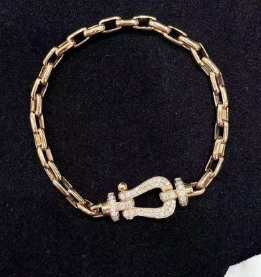 Jeux personnalisables en or de 18 carats FORCE 10 BRACELET Modèle L en or jaune de 18 carats et diamants.