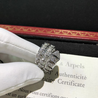Magnifique anneau en or diamanté de 18 carats, anneau de serpent personnalisé AN855116