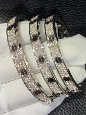 Brand De Love Bracelet N6032417 Fille de luxe bijoux de diamants bijoux de l'amour Bracelet 18k or blanc