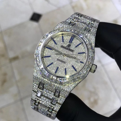 DE Moissanite Vvs Icebox Diamant Montres Pour Hommes Joyaux Fin