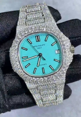 V.V.S. Montres à glaçons Moissanite Automatique Tiffany Compteur Montres à glaçons